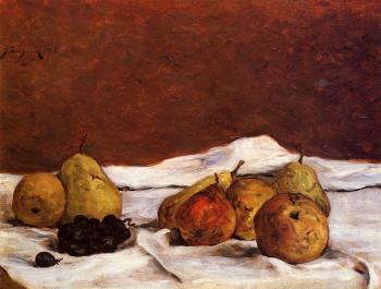 Paul Gauguin : Pears and Grapes